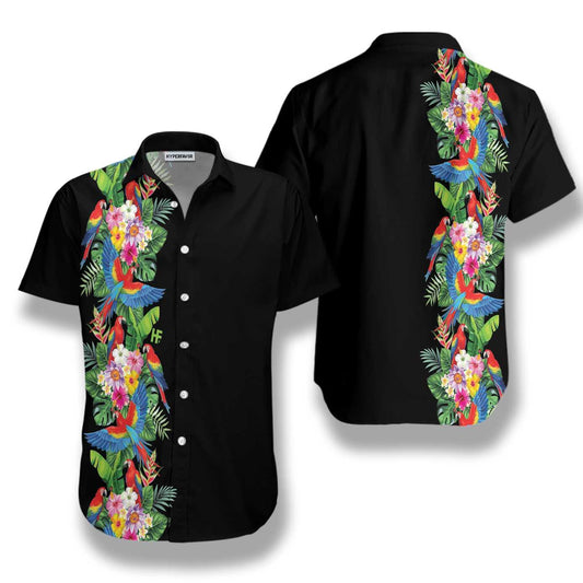 Bird Hawaiian Shirt, Paradise Hibiscus, Colorful Summer Aloha Shirts For Men Women, Perfect Gift For Husband, Wife, Boyfriend, Friend - Amzanimalsgift