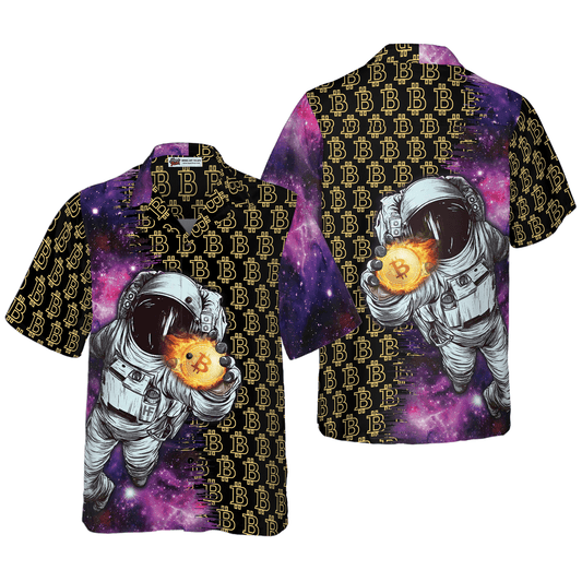 Bitcoin Hawaiian Shirt For Summer, Colorful Hawaiian Shirt Outfit For Men Women, Gift For Friend, Team, Family - Amzanimalsgift