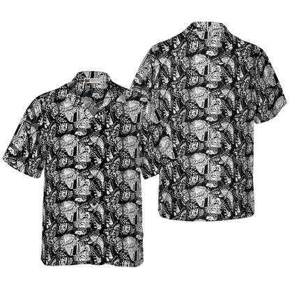 Black And White Butterfly Hawaiian Shirt, Colorful Summer Aloha Shirts For Men Women, Perfect Gift For Husband, Wife, Boyfriend, Friend - Amzanimalsgift
