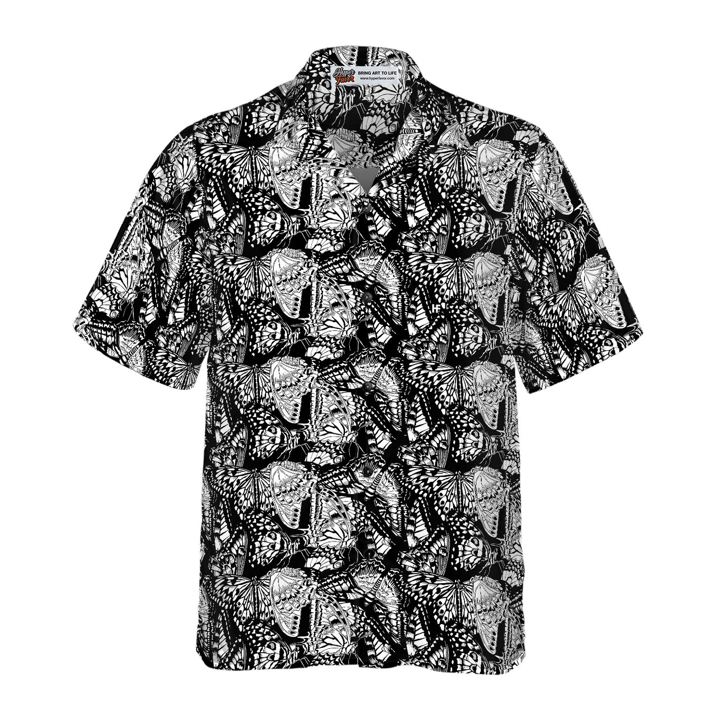 Black And White Butterfly Hawaiian Shirt, Colorful Summer Aloha Shirts For Men Women, Perfect Gift For Husband, Wife, Boyfriend, Friend - Amzanimalsgift