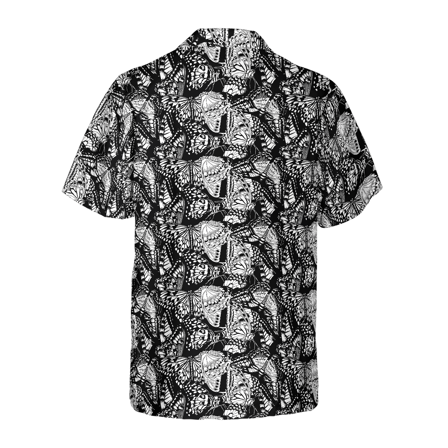 Black And White Butterfly Hawaiian Shirt, Colorful Summer Aloha Shirts For Men Women, Perfect Gift For Husband, Wife, Boyfriend, Friend - Amzanimalsgift