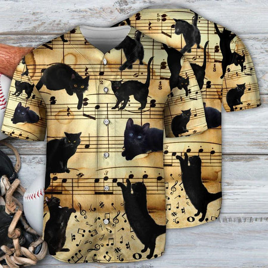Black Cat Baseball Jersey, Black Cat Scary, Music Song Baseball Jersey For Men And Women - Perfect Gift For Black Cat Lovers - Amzanimalsgift