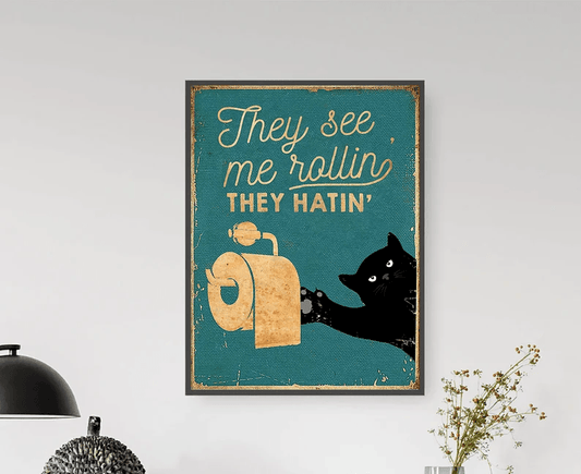 Black Cat Portrait Canvas - Black Cat There Are No Ordinary Cats - Perfect Gift For Black Cat Lovers, Black Cat Owners, Cat Lovers - Amzanimalsgift