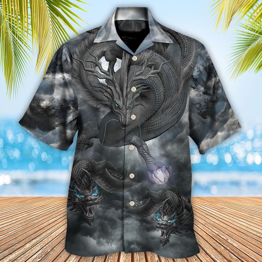 Black Dragon Hawaiian Shirt For Summer, Always Be A Dragon Hawaiian Shirts Outfit For Men Women, Dragon Lovers - Amzanimalsgift