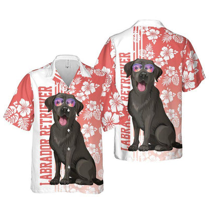Black Labrador Retriever Dog Aloha Hawaiian Shirts For Summer, Tropical Hawaiian Shirt For Men Women, Beachwear Gift For Dog Lovers, Dog Mom Dad - Amzanimalsgift