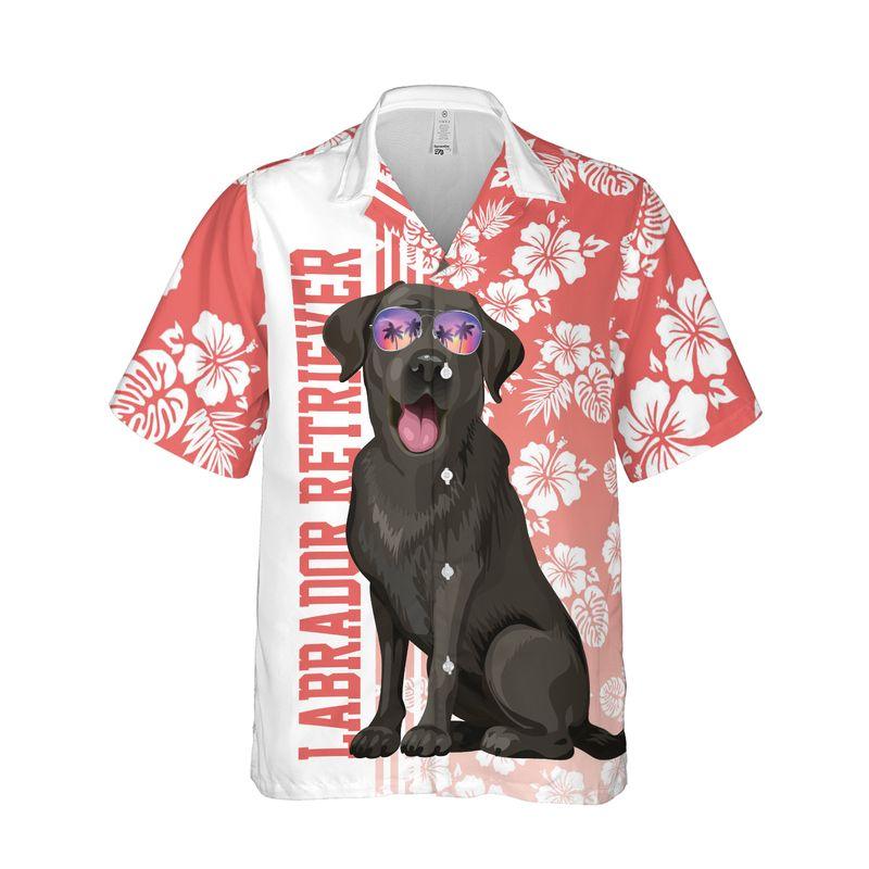 Black Labrador Retriever Dog Aloha Hawaiian Shirts For Summer, Tropical Hawaiian Shirt For Men Women, Beachwear Gift For Dog Lovers, Dog Mom Dad - Amzanimalsgift