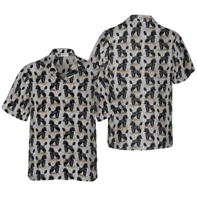 Black Poodles Hawaiian Shirt, Poodles Aloha Shirt For Men - Perfect Gift For Poodles Lovers, Husband, Boyfriend, Friend, Family - Amzanimalsgift