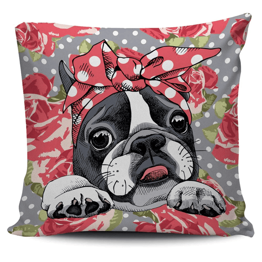 Boston Terrier Mom Throw Pillow, Dog Throw Pillows - Perfect Gift For Mother's Day, Father's Day, Boston Terrier Lover, Dog Mom, Dog Dad - Amzanimalsgift