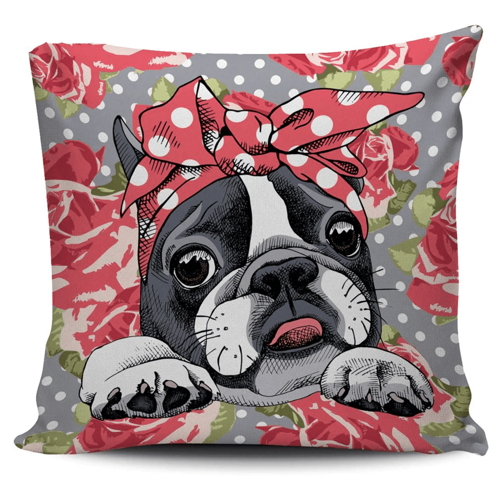 Boston Terrier Mom Throw Pillow, Dog Throw Pillows - Perfect Gift For Mother's Day, Father's Day, Boston Terrier Lover, Dog Mom, Dog Dad - Amzanimalsgift