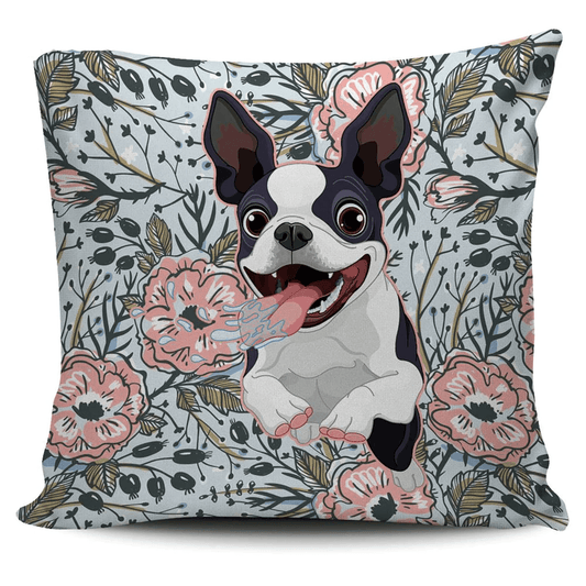 Boston Terrier Throw Pillow, Dog Throw Pillows - Perfect Gift For Mother's Day, Father's Day, Boston Terrier Lover, Dog Mom, Dog Dad - Amzanimalsgift