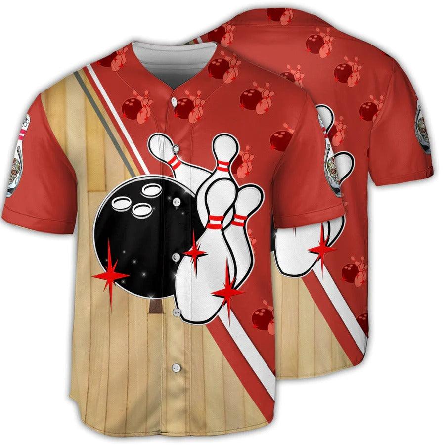 Bowling Baseball Jersey, Bowling Team Uniform, Bowling Ball Baseball Tee Jersey Shirt For Men And Women - Perfect Gift For Bowling Lovers, Bowlers - Amzanimalsgift