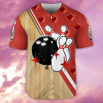 Bowling Baseball Jersey, Bowling Team Uniform, Bowling Ball Baseball Tee Jersey Shirt For Men And Women - Perfect Gift For Bowling Lovers, Bowlers - Amzanimalsgift