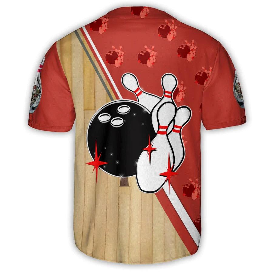 Bowling Baseball Jersey, Bowling Team Uniform, Bowling Ball Baseball Tee Jersey Shirt For Men And Women - Perfect Gift For Bowling Lovers, Bowlers - Amzanimalsgift