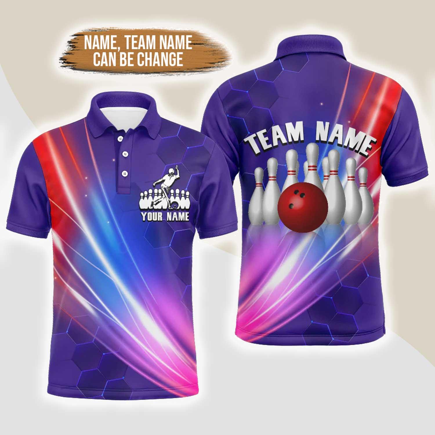 Bowling Custom Men Polo Shirt - Custom Bowling Shirt For Men Personalized Bowling Polo Shirt - Perfect Gift For Friend, Family - Amzanimalsgift