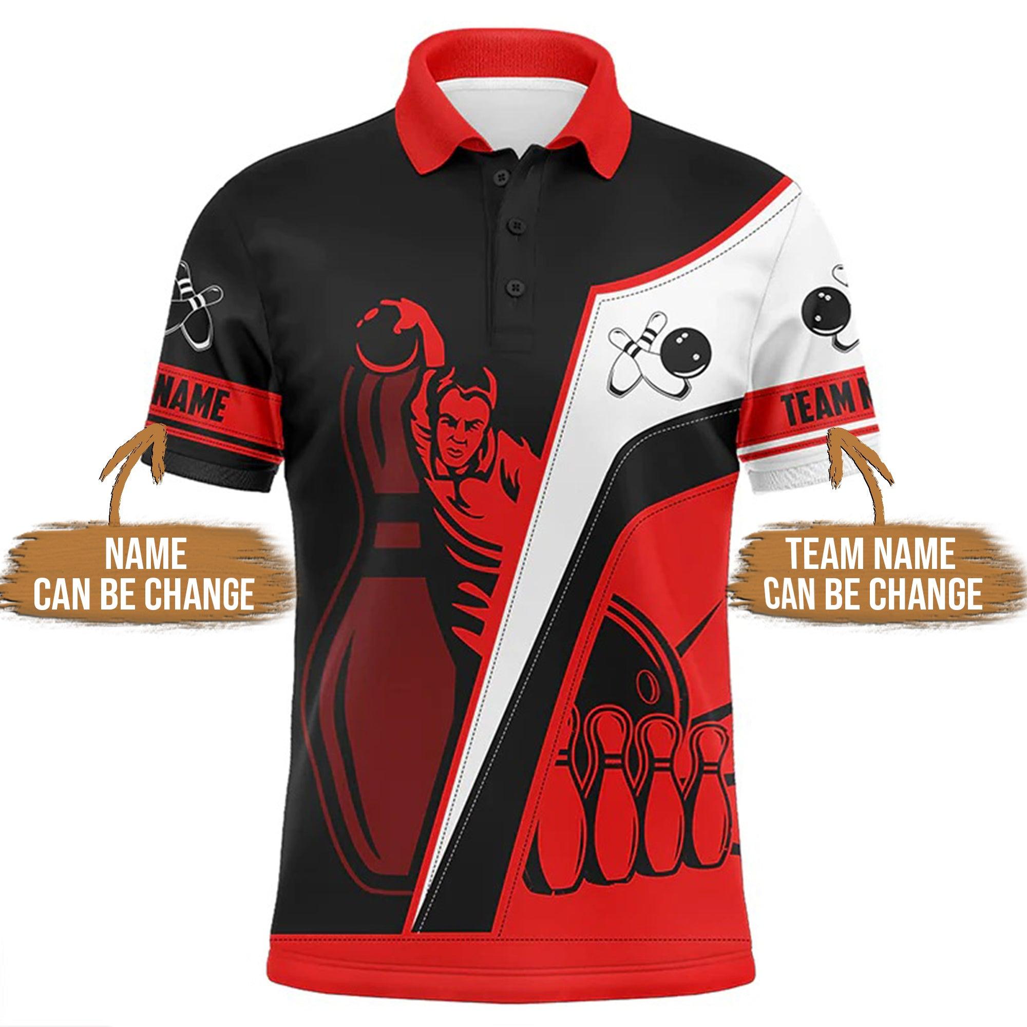 Bowling Custom Men Polo Shirt - Custom Bowling Team Multicolor Personalized Bowling Polo Shirt - Perfect Gift For Friend, Family - Amzanimalsgift