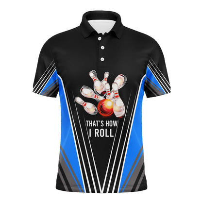 Bowling Custom Men Polo Shirt - Custom Name Funny Men's Polo Bowling Personalized Bowling Polo Shirt - Gift For Friend, Family - Amzanimalsgift