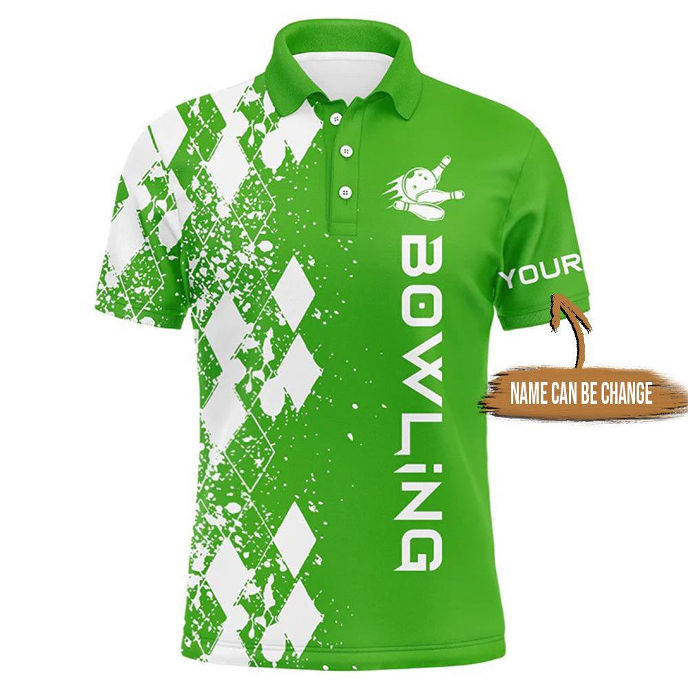 Bowling Custom Men Polo Shirt - Custom Name Men's Bowling Polo Shirt Gift Bowler Personalized Bowling Polo Shirt - Perfect Gift For Friend, Family - Amzanimalsgift