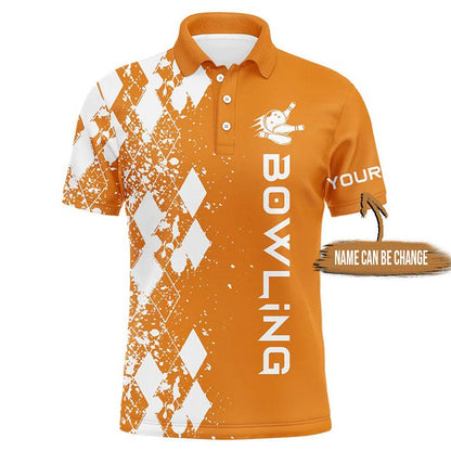 Bowling Custom Men Polo Shirt - Custom Name Men's Bowling Polo Shirt Gift Bowler Personalized Bowling Polo Shirt - Perfect Gift For Friend, Family - Amzanimalsgift