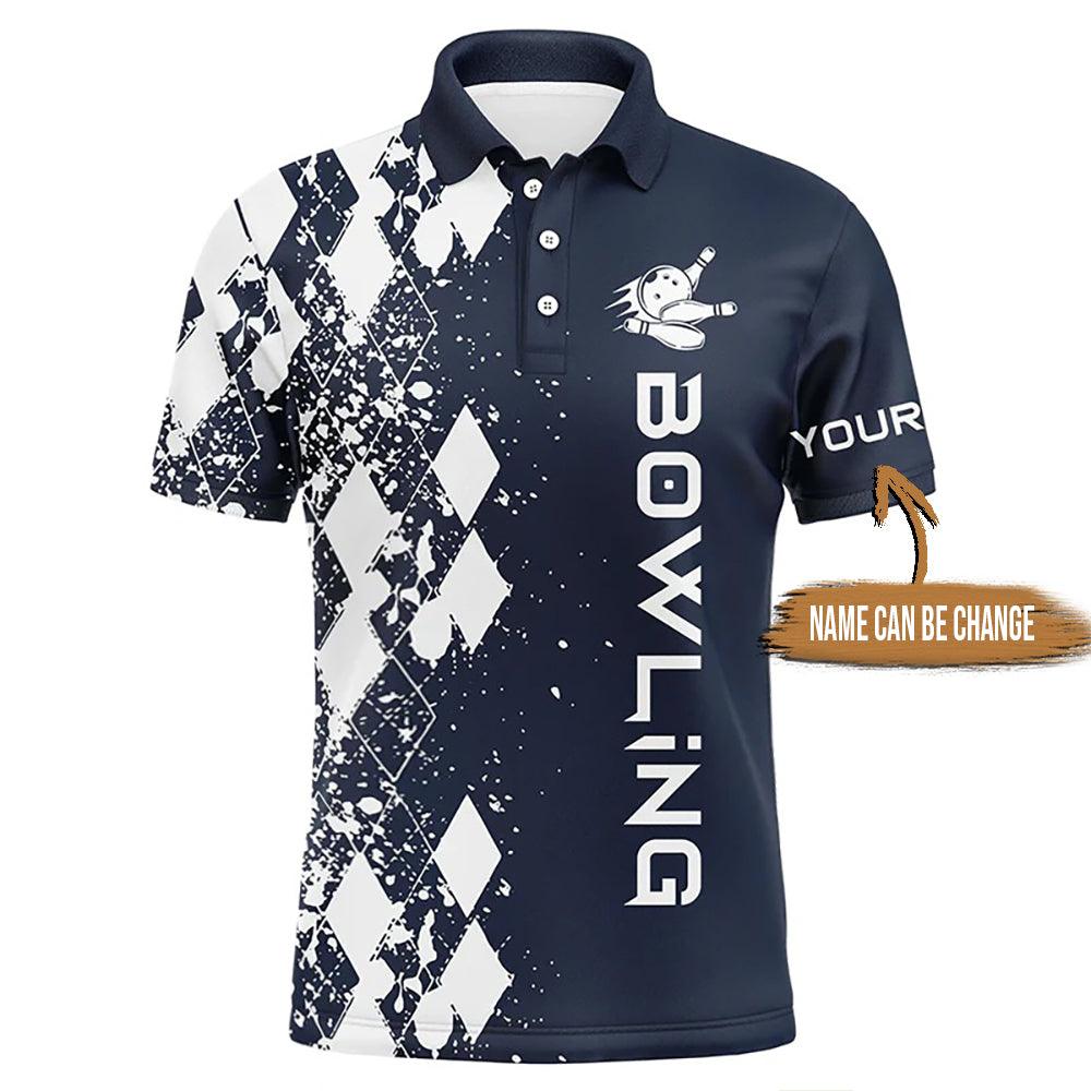 Bowling Custom Men Polo Shirt - Custom Name Men's Bowling Polo Shirt Gift Bowler Personalized Bowling Polo Shirt - Perfect Gift For Friend, Family - Amzanimalsgift