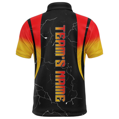 Bowling Custom Men Polo Shirt - Custom Name Men Skull Bowling Personalized Bowling Polo Shirt - Perfect Gift For Friend, Family - Amzanimalsgift