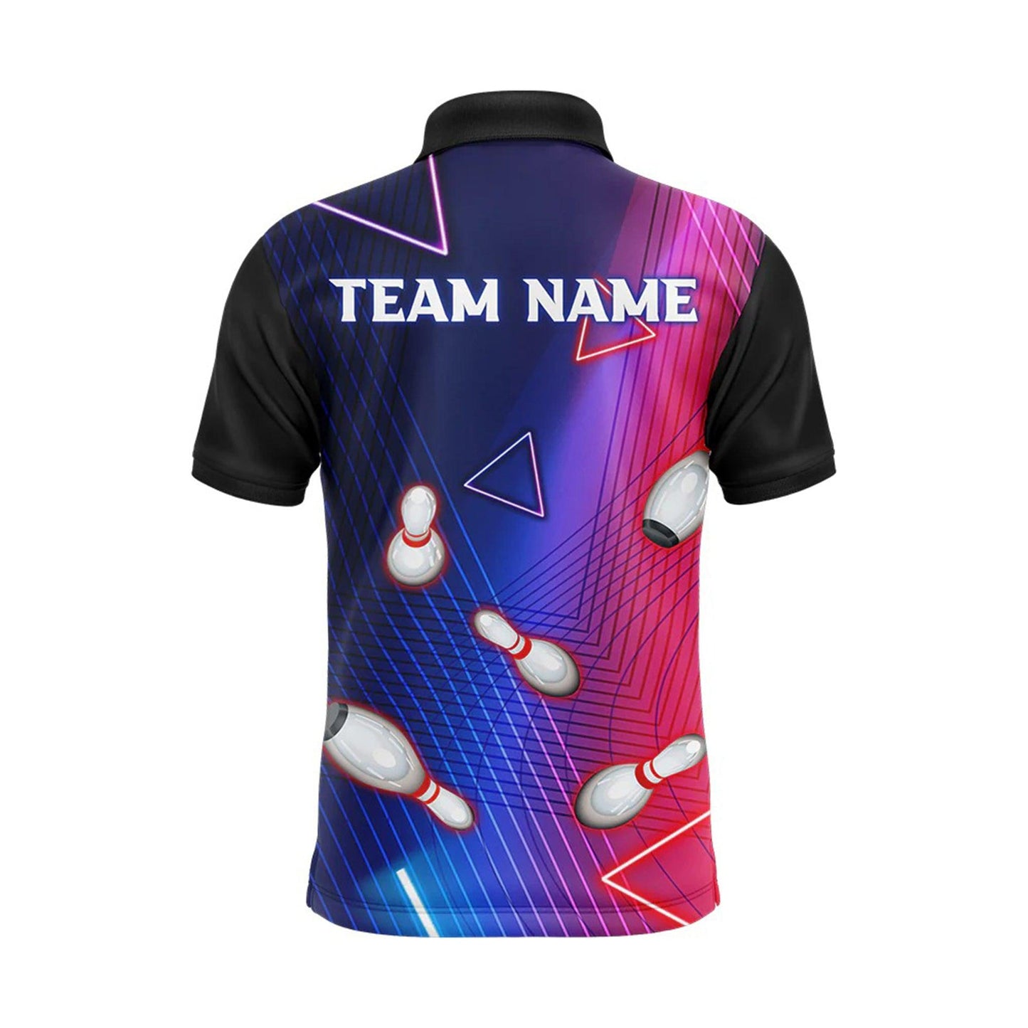 Bowling Custom Men Polo Shirt - Custom Name Navy Bowling Shirt For Men Personalized Bowling Polo Shirt - Perfect Gift For Friend, Family - Amzanimalsgift