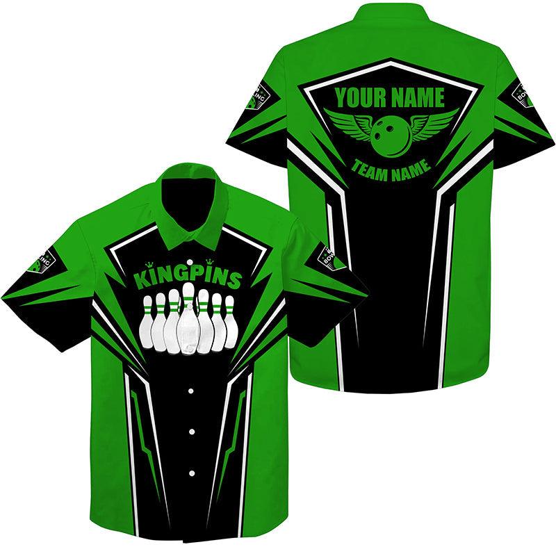 Bowling Custom Name And Team Name Hawaiian Shirt, King Pins Bowling Personalized Hawaiian Shirts For Men Women, Team, Bowling Lovers, Bowlers - Amzanimalsgift