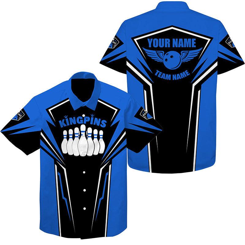 Bowling Custom Name And Team Name Hawaiian Shirt, King Pins Bowling Personalized Hawaiian Shirts For Men Women, Team, Bowling Lovers, Bowlers - Amzanimalsgift