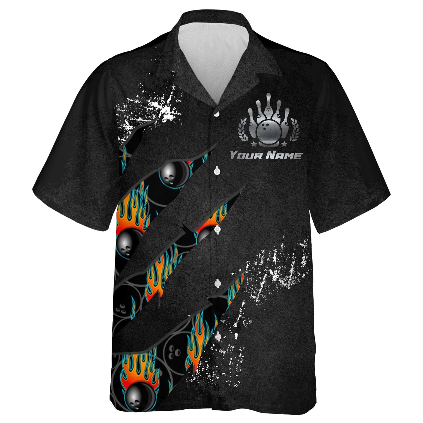 Bowling Custom Name Hawaiian Shirt, Cool Strike Bowling Personalized Hawaiian Shirts For Men Women, Team, Bowling Lovers, Bowlers - Amzanimalsgift