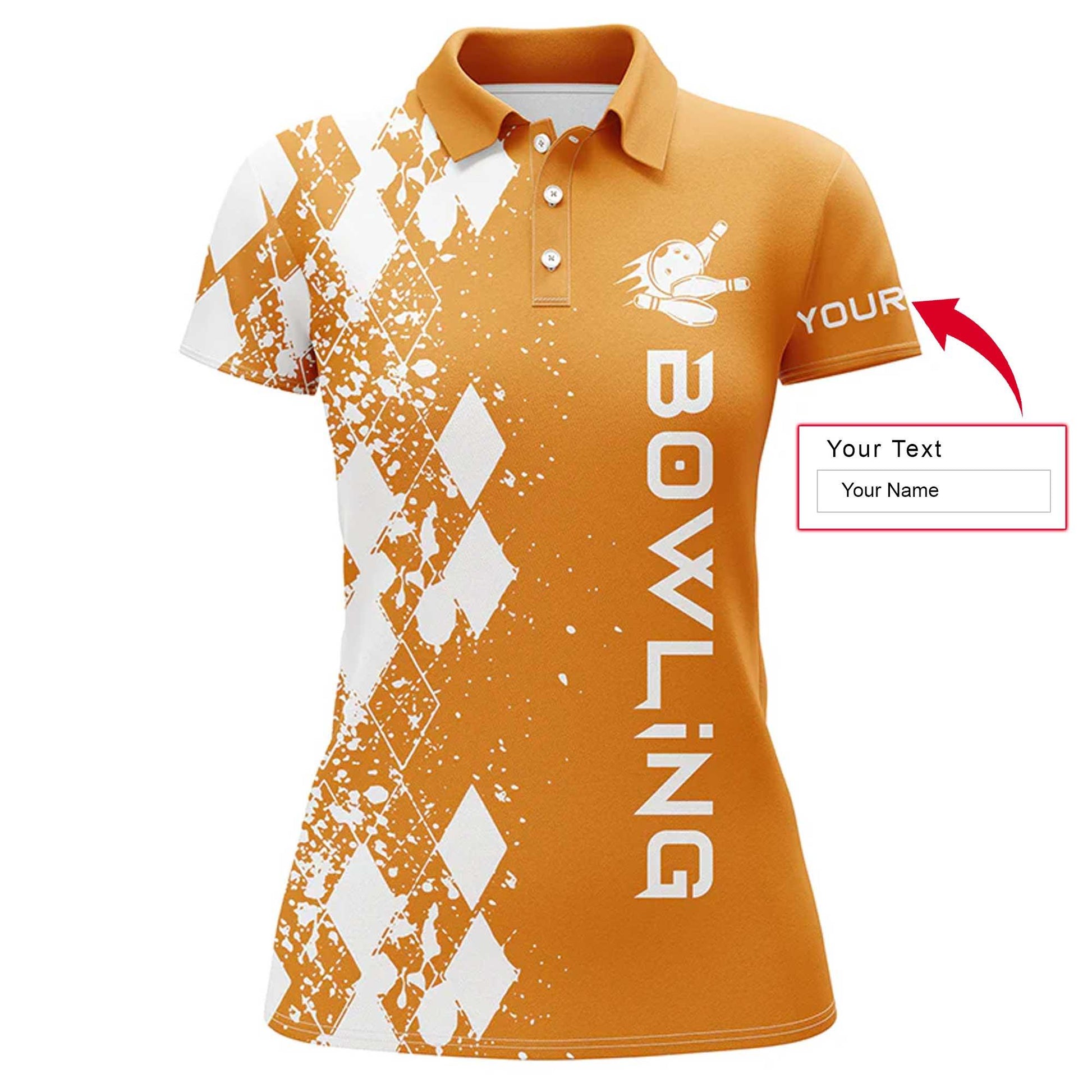 Bowling Custom Women Polo Shirt - Custom Name Polo Shirt, Personalized Bowling Polo Shirt - Gift For Friend, Family, Bowling Lovers - Amzanimalsgift