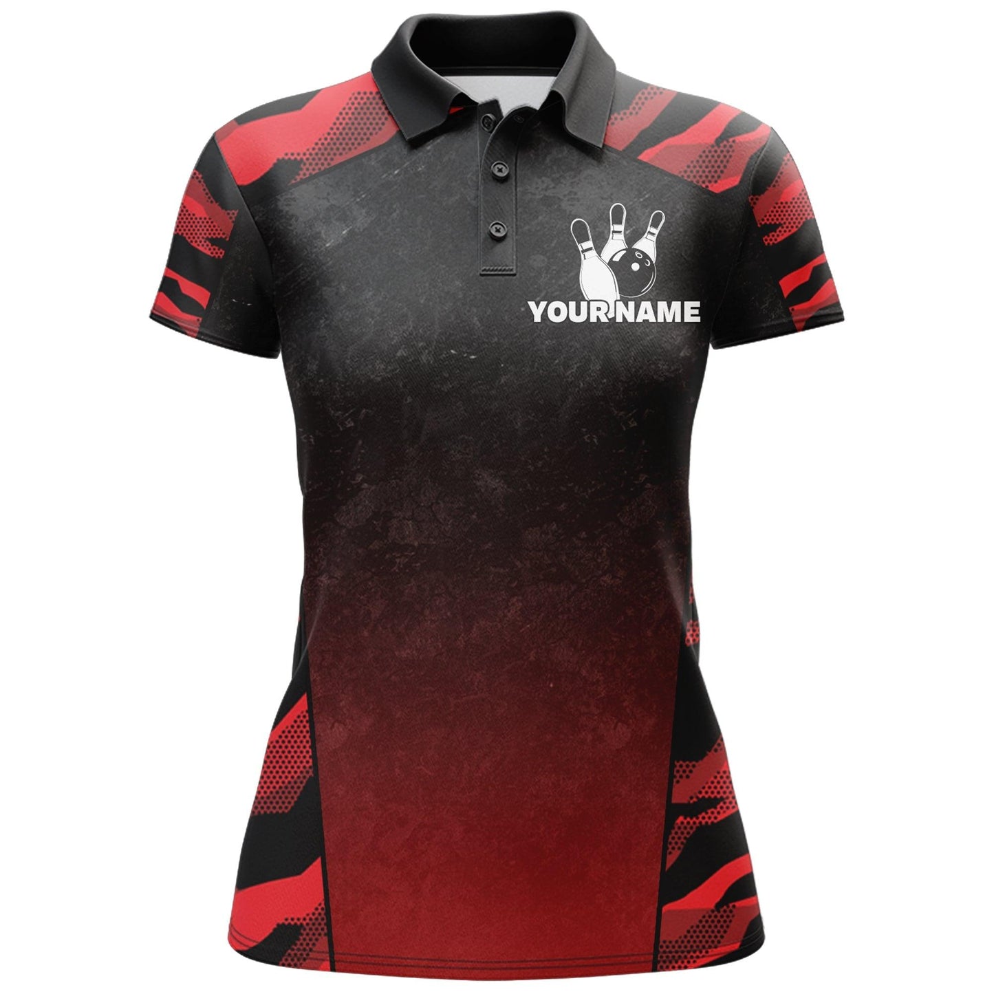 Bowling Custom Women Polo Shirt - Custom Name Strike Bowling Personalized Bowling Polo Shirt - Gift For Friend, Family, Bowling Lovers - Amzanimalsgift