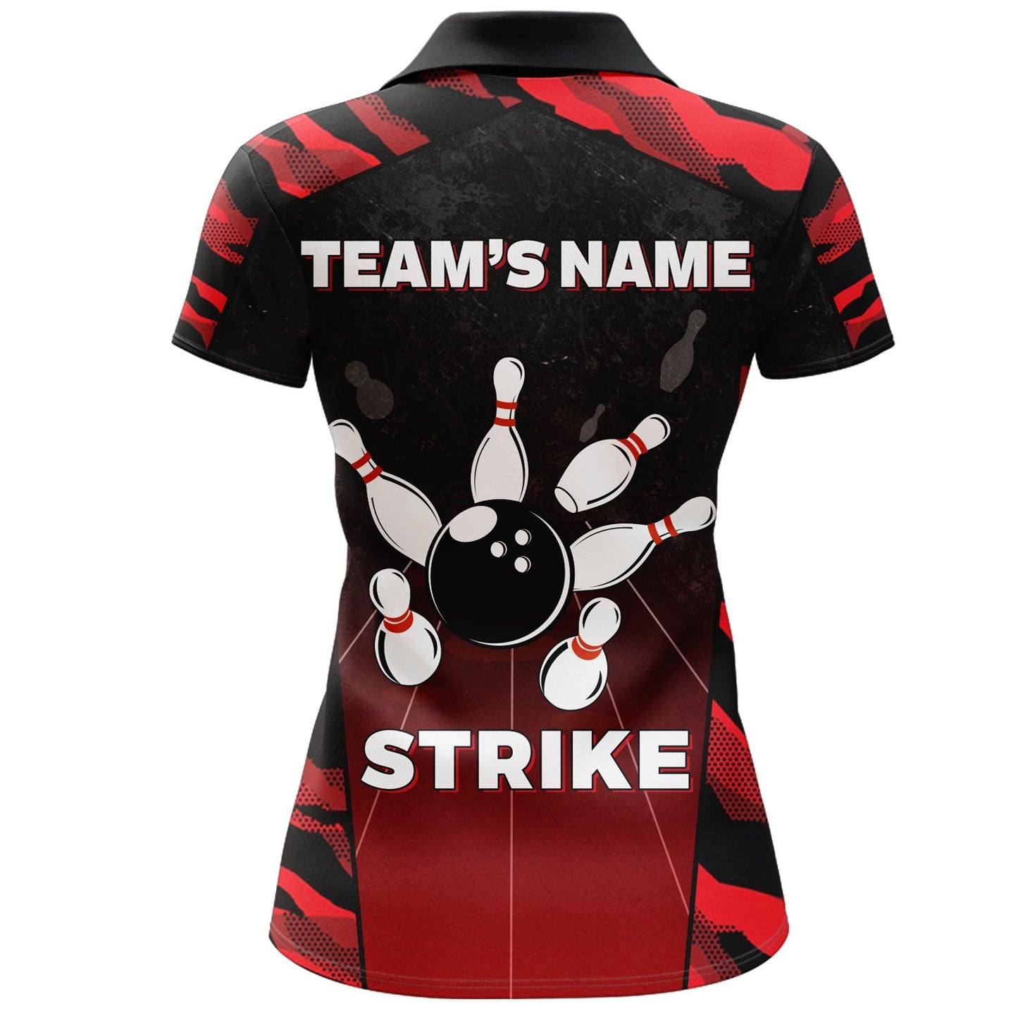 Bowling Custom Women Polo Shirt - Custom Name Strike Bowling Personalized Bowling Polo Shirt - Gift For Friend, Family, Bowling Lovers - Amzanimalsgift