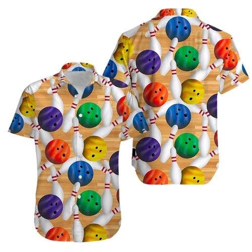 Bowling Hawaiian Shirt, Bowling And Pins Aloha Hawaiian Shirts For Men and Women - Gift For Bowling Lovers, Friend, Family - Amzanimalsgift