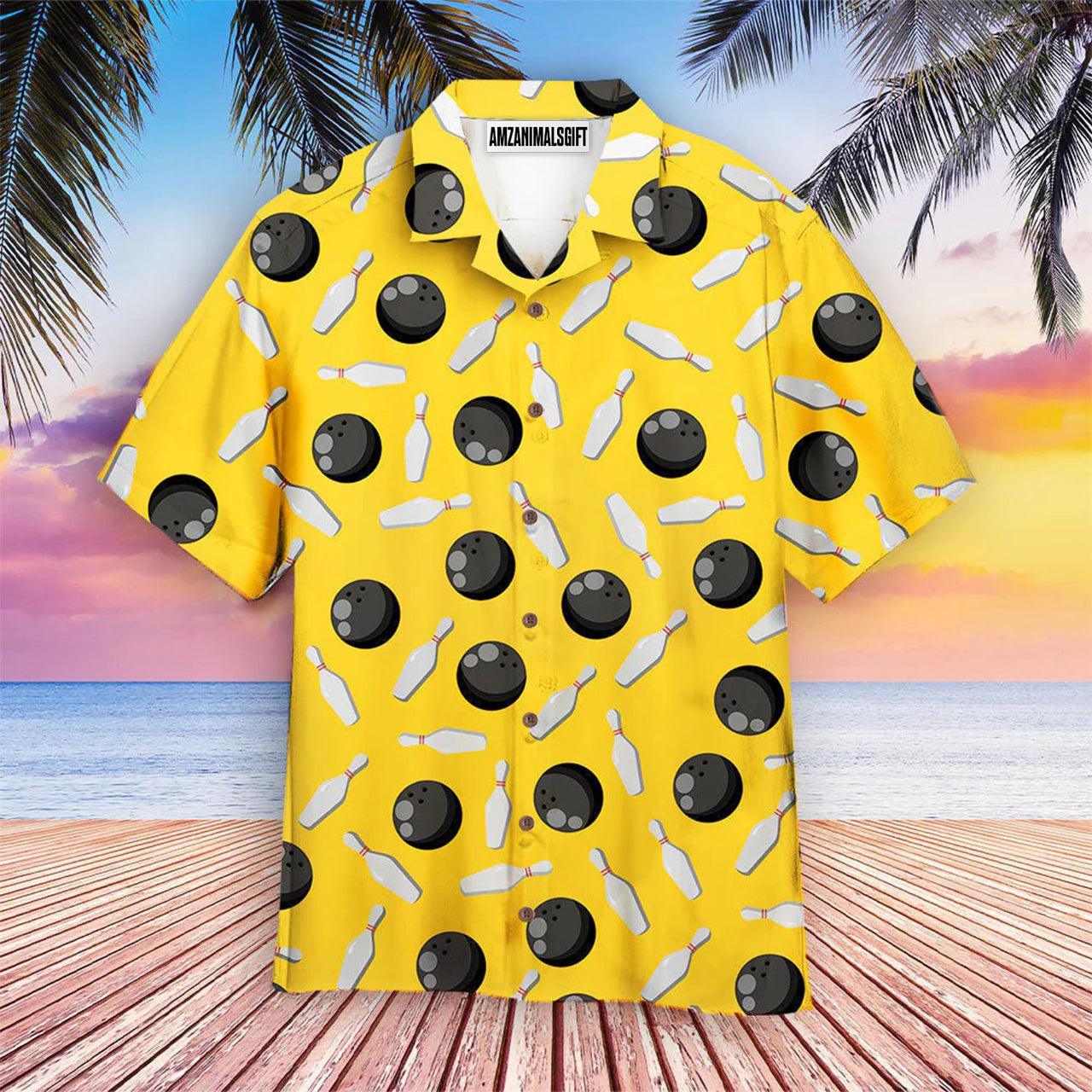 Bowling Hawaiian Shirt, Bowling Game Aloha Hawaiian Shirts For Men and Women - Gift For Bowling Lovers, Friend, Family - Amzanimalsgift