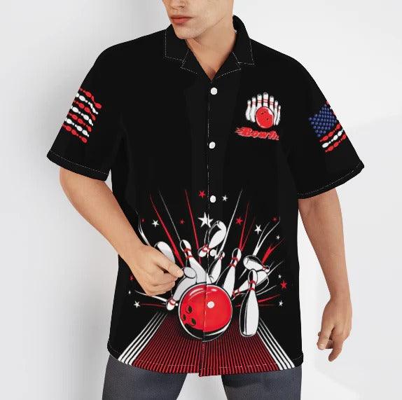 Bowling Hawaiian Shirt, Bowling My Favorite Sport Black Aloha Hawaiian Shirts For Men and Women - Gift For Bowling Lovers, Friend, Family - Amzanimalsgift