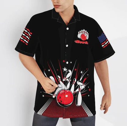 Bowling Hawaiian Shirt, Bowling My Favorite Sport Black Aloha Hawaiian Shirts For Men and Women - Gift For Bowling Lovers, Friend, Family - Amzanimalsgift
