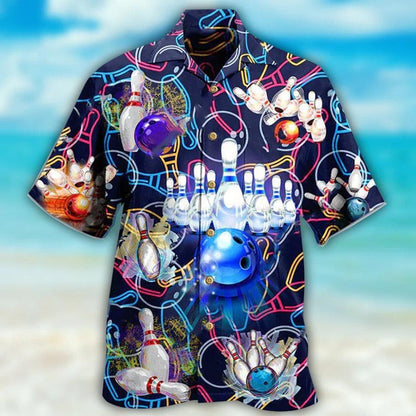 Bowling Hawaiian Shirt, Bowling Painting Hawaiian Shirt, Bowling Let The Good Times Aloha Shirt For Men - Perfect Gift For Bowling Lovers, Bowlers - Amzanimalsgift