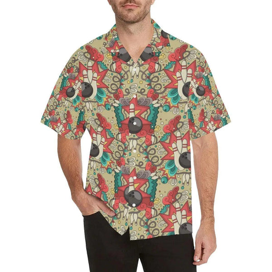 Bowling Hawaiian Shirt, Bowling Pattern Colourful Aloha Hawaiian Shirts For Men and Women - Gift For Bowling Lovers, Friend, Family - Amzanimalsgift