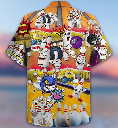 Bowling Hawaiian Shirt, Funny Roll Bowling Hawaiian Shirt, Bowling Split Happens Bowling Ping Aloha Shirt - Perfect Gift For Bowling Lovers, Bowlers - Amzanimalsgift
