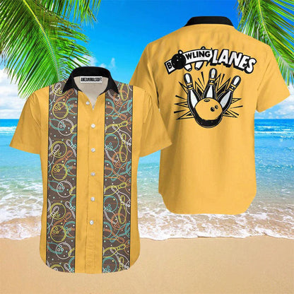 Bowling Hawaiian Shirt, King Of Bowling Lanes Aloha Hawaiian Shirts For Men and Women - Gift For Bowling Lovers, Friend, Family - Amzanimalsgift