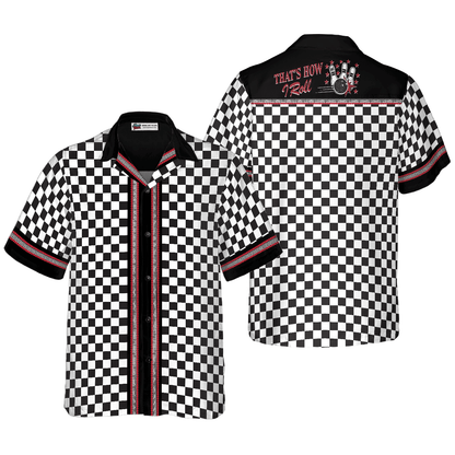 Bowling Hawaiian Shirt, That's How I Roll Bowling, Bowling Caro Pattern Aloha Hawaiian Shirt For Men Women, Perfect Gift For Friend, Bowling Lovers - Amzanimalsgift