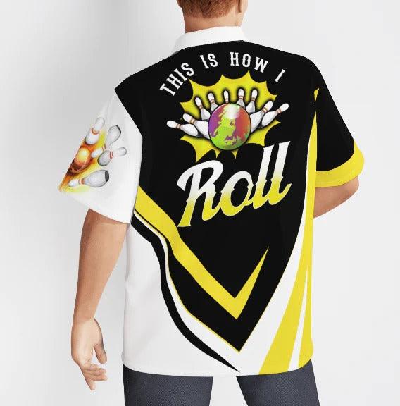 Bowling Hawaiian Shirt, This Is How I Roll Bowling Yellow Hawaiian Shirts For Men and Women - Gift For Bowling Lovers, Friend, Family - Amzanimalsgift