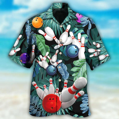 Bowling Hawaiian Shirt, Tropical Leaves Hawaiian Shirt, Bowling I'm So Happy Aloha Shirt For Men - Perfect Gift For Bowling Lovers, Bowlers - Amzanimalsgift