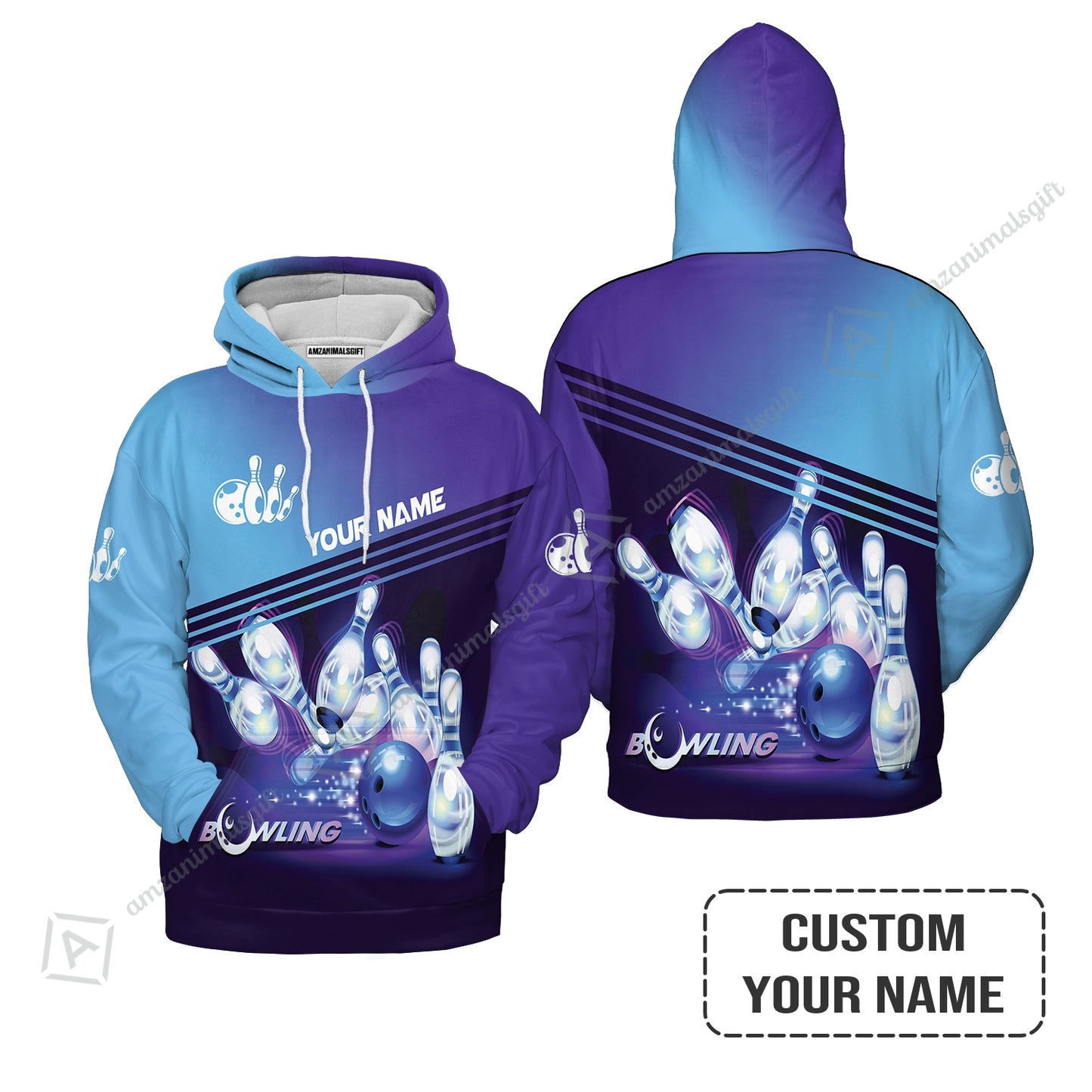 Bowling Women Polo Shirt With Custom Name, Personalized Blue Bowling Shirt Uniform Player, Best Gifts For Kids, Bowling Lovers, Bowlers