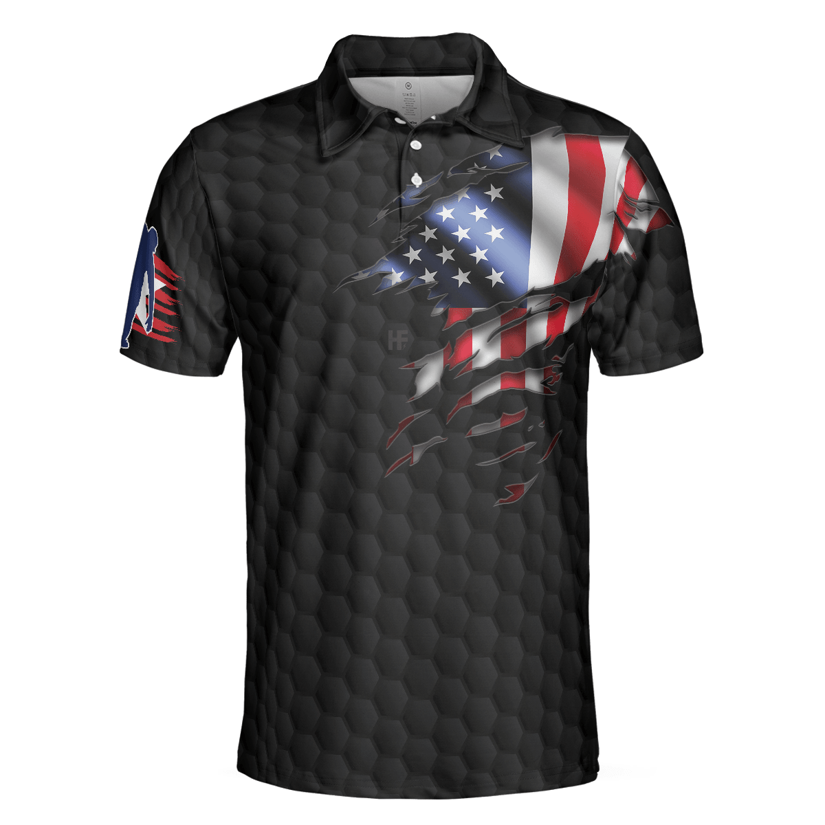Bowling Men Polo Shirt - Beer Frame With American Flag Bowling Polo Shirt For Men - Perfect Gift For Friend, Family, Bowling Lovers - Amzanimalsgift