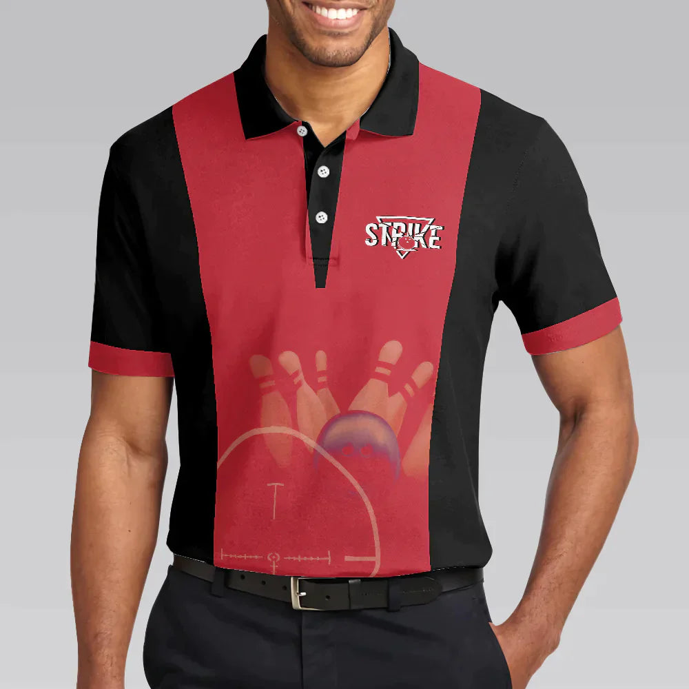 Bowling Men Polo Shirt - Black And Red Bowling, Kinda Busy Right Now Bowling Polo Shirt For Men - Perfect Gift For Friend, Family - Amzanimalsgift