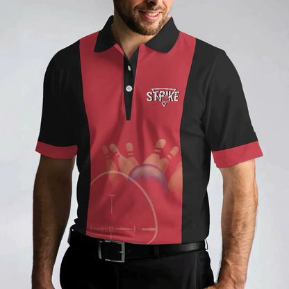 Bowling Men Polo Shirt - Black And Red Bowling, Kinda Busy Right Now Bowling Polo Shirt For Men - Perfect Gift For Friend, Family - Amzanimalsgift