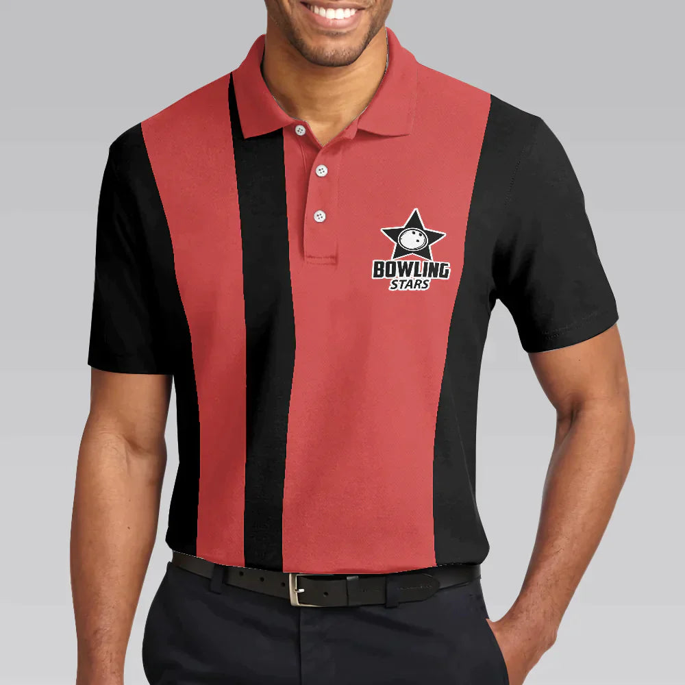 Bowling Men Polo Shirt - Black And Red Bowling Polo Shirt, It's Not How You Bowl It's How You Roll Bowling Polo Shirt - Gift For Friend, Family, Bowling Lovers - Amzanimalsgift