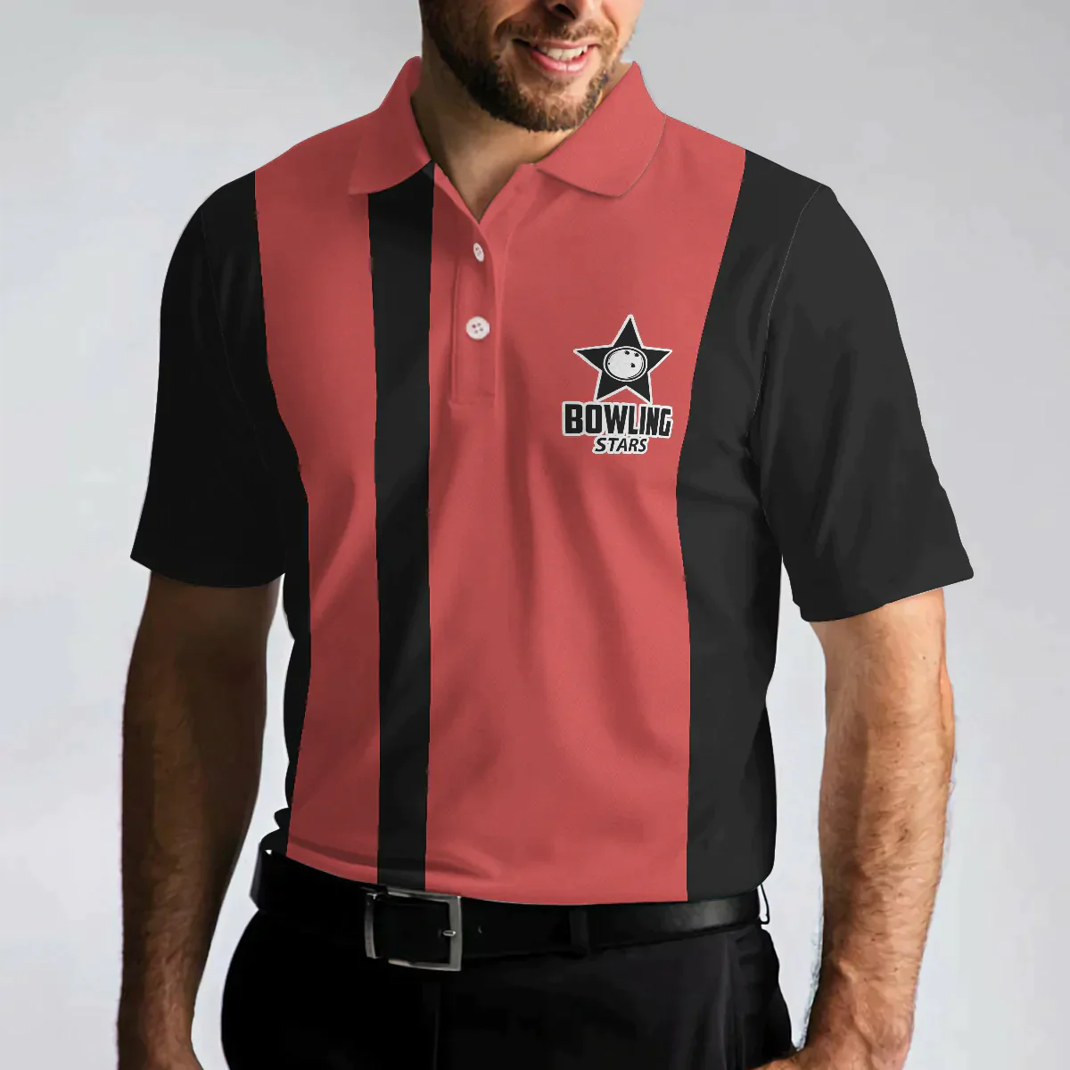 Bowling Men Polo Shirt - Black And Red Bowling Polo Shirt, It's Not How You Bowl It's How You Roll Bowling Polo Shirt - Gift For Friend, Family, Bowling Lovers - Amzanimalsgift