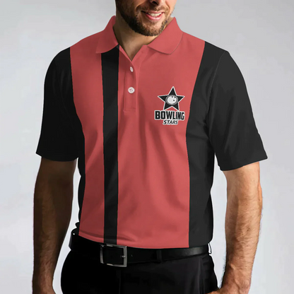 Bowling Men Polo Shirt - Black And Red Bowling Polo Shirt, It's Not How You Bowl It's How You Roll Bowling Polo Shirt - Gift For Friend, Family, Bowling Lovers - Amzanimalsgift
