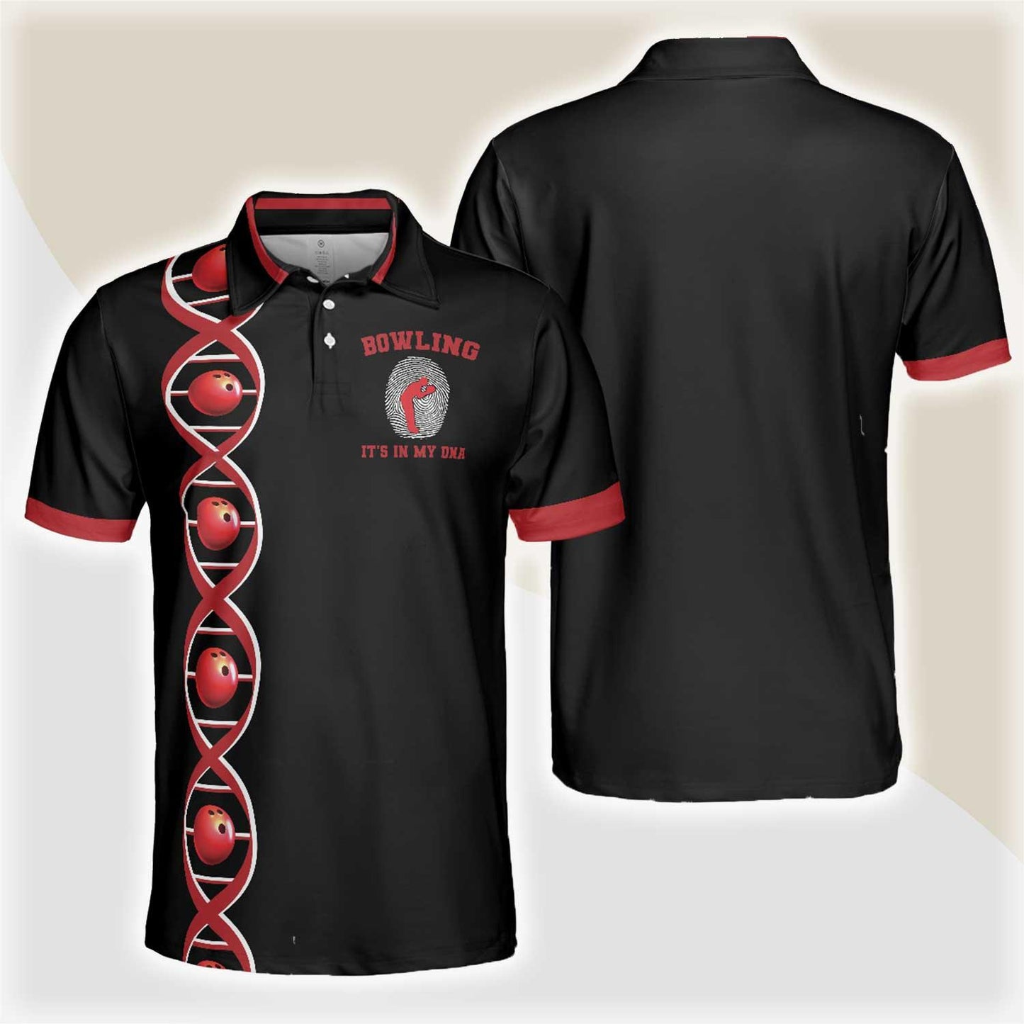 Bowling Men Polo Shirt - Bowling It's In My DNA Polo Shirt, Swag Bowling Polo Shirt - Perfect Gift For Friend, Family, Bowling Lovers - Amzanimalsgift